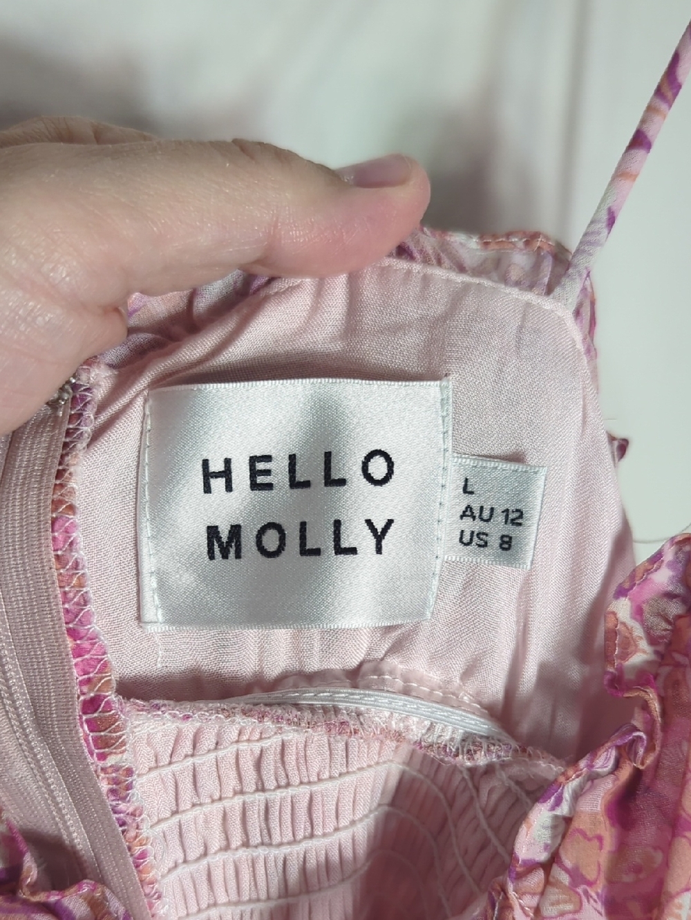Hello Molly Womens Kaitlyn Midi Dress Coquette Milkmaid Fairy Cottagecore Size 8 - Picture 8 of 16